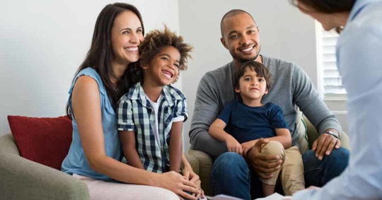 family meeting with adoption agent